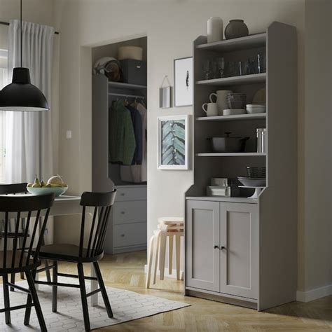 Ikea kitchen cabinets have become so popular with architects and designers that there has been an increase in companies whose sole business model is offering drawer and door fronts swedish door offers cabinet doors, drawer faces, panels, and mouldings for ikea or any other brand of cabinets. HAUGA High cabinet with 2 doors - grey - IKEA
