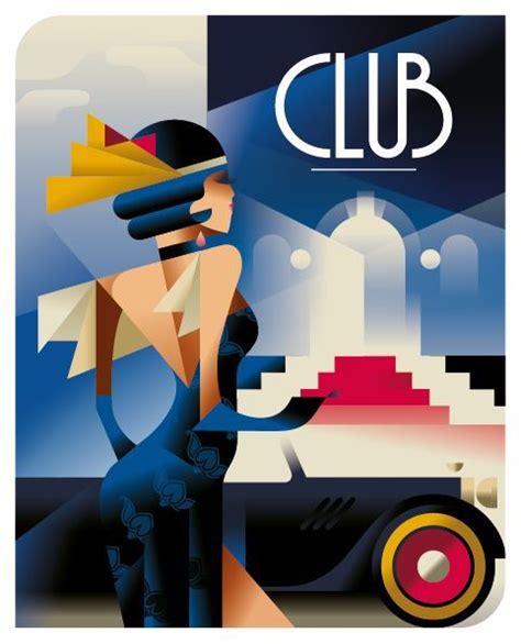 Mads Berg Great Gatsby Art Deco Illustrations Art Deco Posters Art