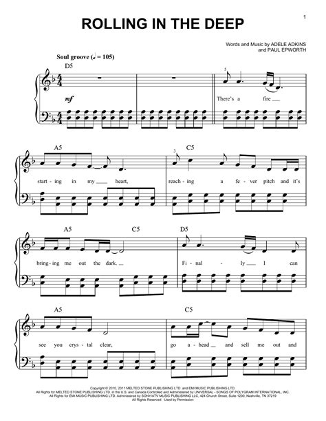 Rolling In The Deep | Sheet Music Direct