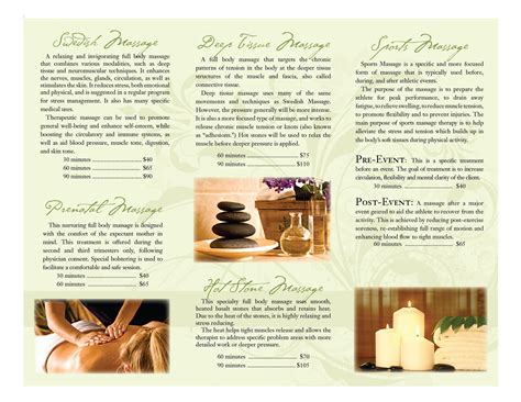 Massage Therapy Brochure Bragg Media Massage Therapy Massage Therapy Techniques Healing
