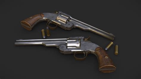 Schofield Revolver 3d Model By Otabek Muminov Otabekm 52caf83