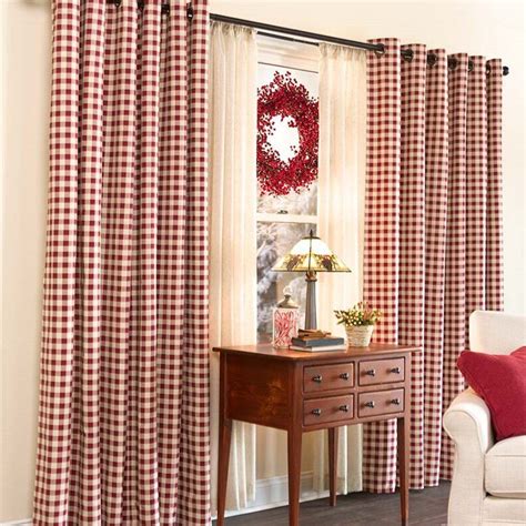 Plow And Hearth Thermalogic Plaid Room Darkening Thermal Tab Top Curtain