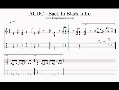 Acdc Back In Black Intro Guitar Lesson Youtube