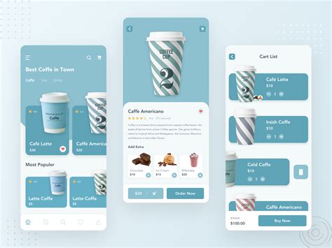 Coffee Shop Mobile App Mobile App Design Inspiration Mobile Web Design App Interface Design