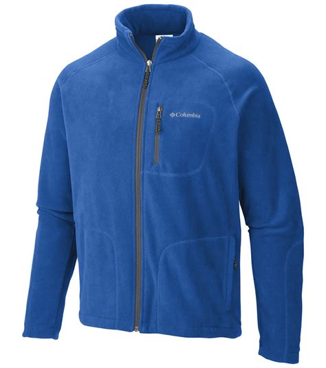 Columbia Mens Fast Trek Ii Full Zip Fleece Jacket Super Blue Graphite