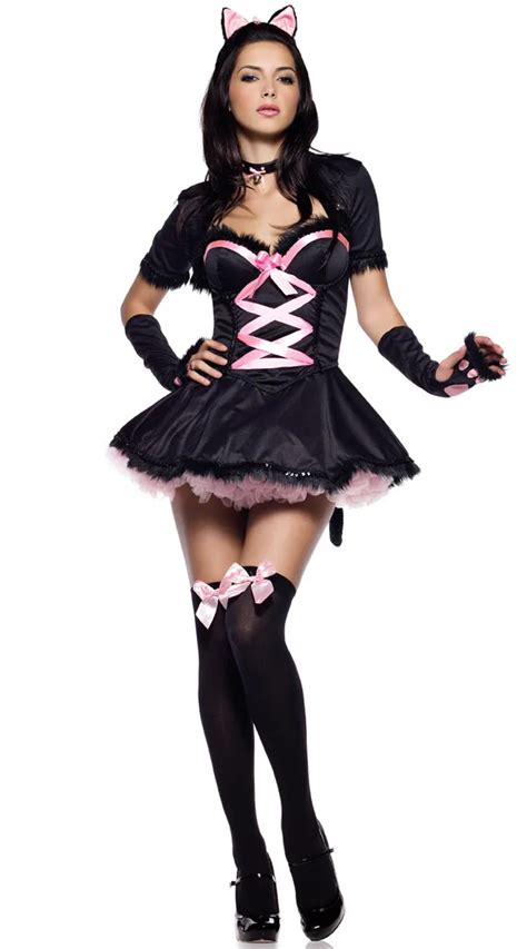 sexy adult female costumes cat girl cosplay costumes halloween cute catwoman role play fantasy