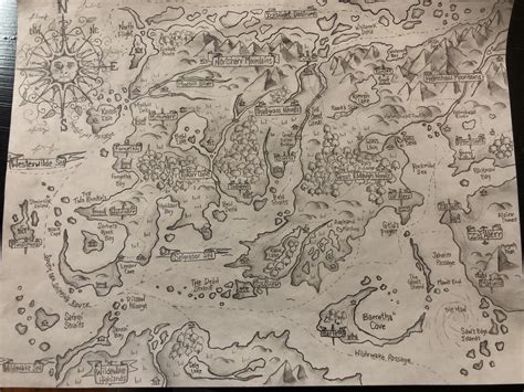 I Just Completed My First Hand Drawn Fantasy Style Map The Kingdom Of