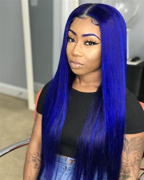 Black Women With Blue Hair