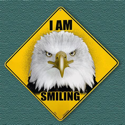Sign I Am Smiling Eagle American Eagle Foundation