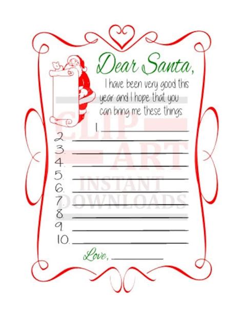 A Fill In The Blank Letter To Santa Santa Letterhead Santa Letters