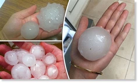 Hailstones The Size Of Cricket Balls Pound Sydney Australia Earth