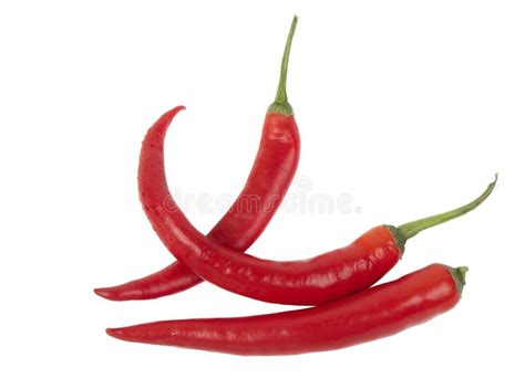 Perfectly Fresh Red Hot Peppers Stock Image Image Of Healthy Objects