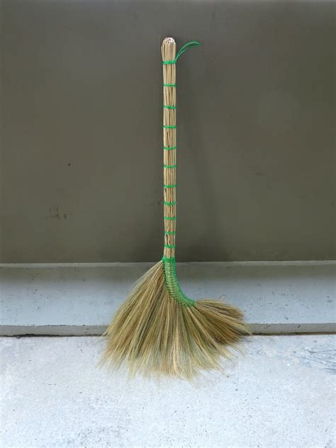 Handmade Asian Broom Thick Natural Thai Grass Broom For Etsy