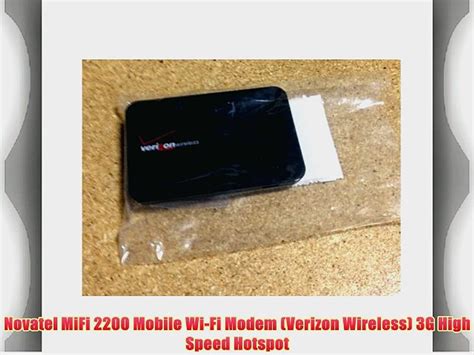 Novatel Mifi 2200 Mobile Wi Fi Modem Verizon Wireless 3g High Speed