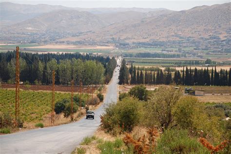 Lebanon West Bekaa Road From Kefraya To Jib Janine Wine Country