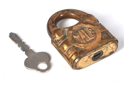 Vintage Antique Yale Lock Padlock W Key Patented 1877 1877 Works