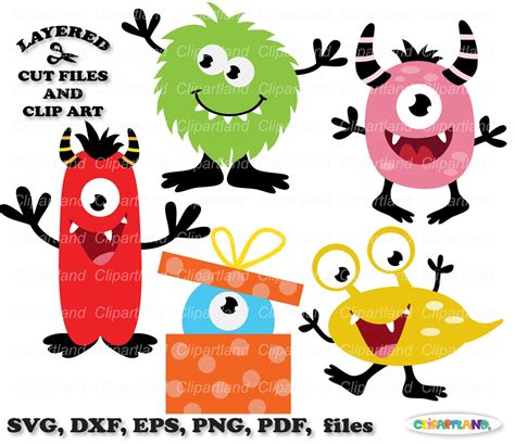 Instant Download Cute Little Monster Svg Cut File And Clip Art