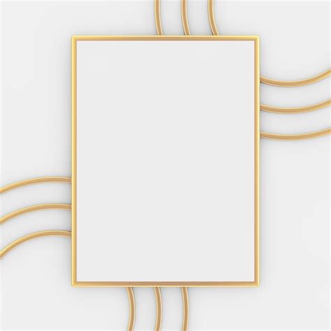 Premium Photo Premium Abstract White Golden Blank Picture Frame
