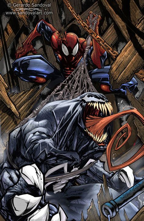 Spiderman Vs Venom By Sandoval Art On Deviantart