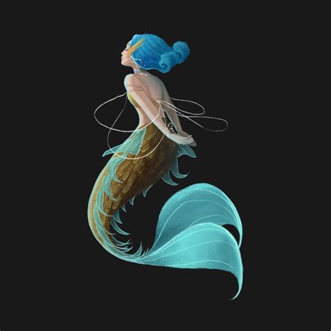 Awesome The Golden Mermaid Design On Teepublic Mermaid Poster