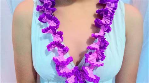 diy crepe paper lei ideas great for parties and costumes youtube