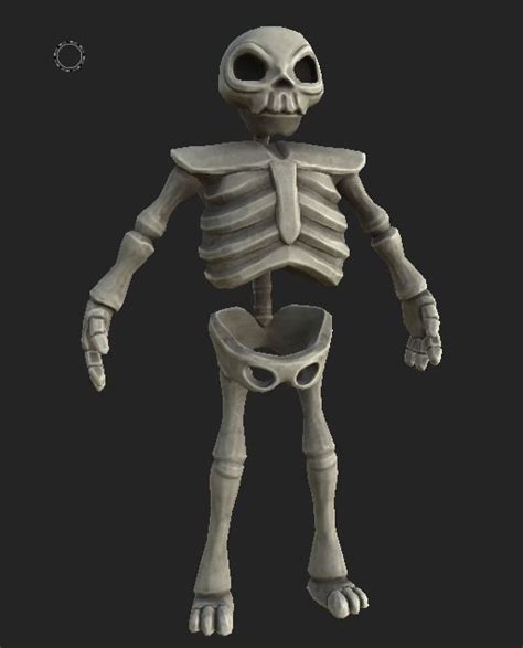 Rigged Stylized Low And High Poly Game Ready Skeleton