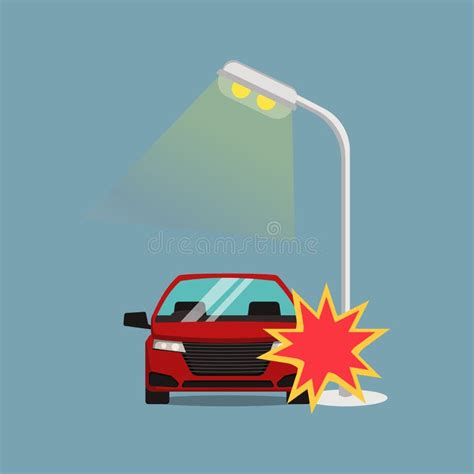 Car Accident Light Pole Stock Illustrations 27 Car Accident Light