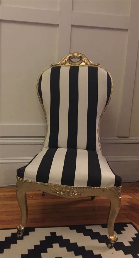 Two gold gilded victorian parlor chairs. Antique parlor chair refinished. Available on chairish ...