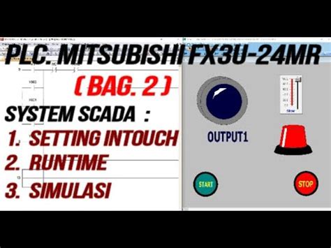 Belajar PLC Mitsubishi System Scada Setting Intouch Dan Runtime YouTube
