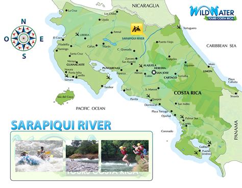 Sarapiqui River Map Costa Rica