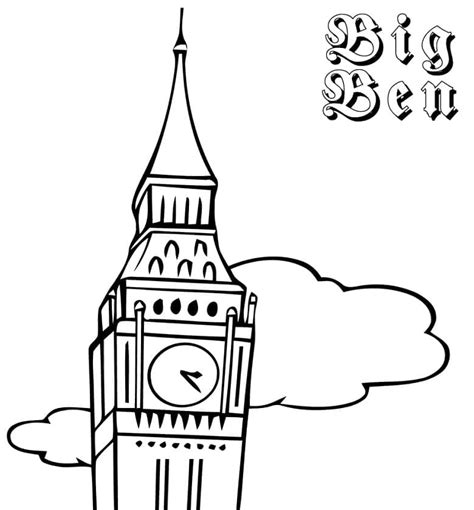 Dibujos De Big Ben 3 Para Colorear Para Colorear Pintar E Imprimir