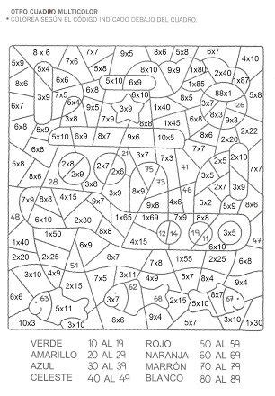 Ejercicios Para Colorear De Multiplicaciones Images And Photos Finder