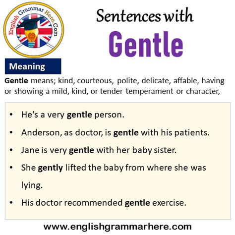 Sentences With Gentle Gentle In A Sentence And Meaning English