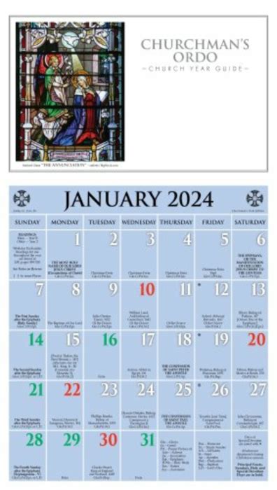 2024 Churchmans Ordo Kalendar