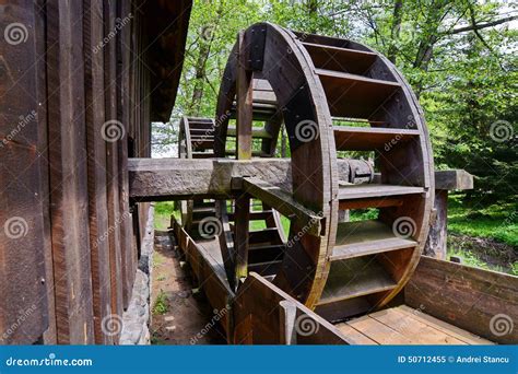 Old Wood Watermill Stock Image Image Of Area Houses 50712455