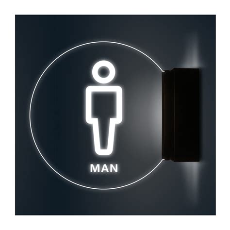 Buy Restroom Sign Led Bathroom Lighted Edge Lit Sign Ladies Mens
