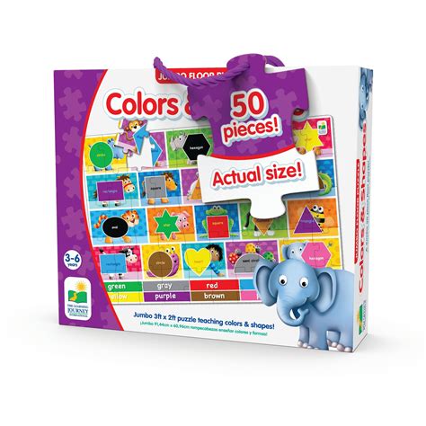 The Learning Journey Jumbo Floor Puzzles Colors And Shapes 50 Piece