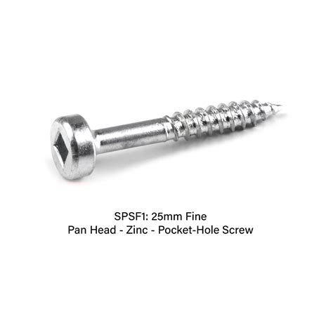 Kreg 25mm Zinc Fine Thread Pan Head Pocket Hole Screws 1200 Pack