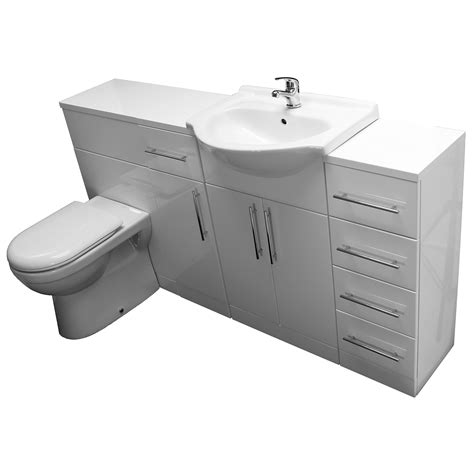 A combination vanity unit creates a flawless, uniform look, adding elegance and sophistication to any bathroom. Allbits Eden WC Combination 550 Vanity Unit & Door & Draw ...