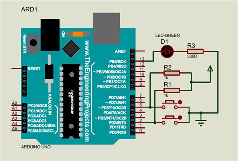 Automation Bd Led On And Off With 2 Push Button Using Arduino Uno
