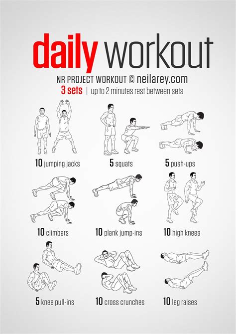 Easy Daily Workout Easy Daily Workouts No Equipment Workout Daily