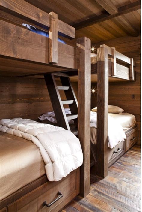 Rustic Bunk Room Built In Bunks Sleeping Nook Bunk Bed Designs