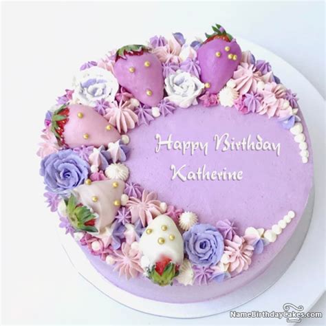 The cake is often decorated with birthday wishes (happy birthday) and the celebrant's name. Happy Birthday Katherine - Video And Images in 2020 ...