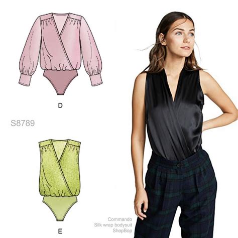 Sew The Look Tm S8789 Wrap Top Bodysuit Make The Top In Silks And Crepes And The Panties In