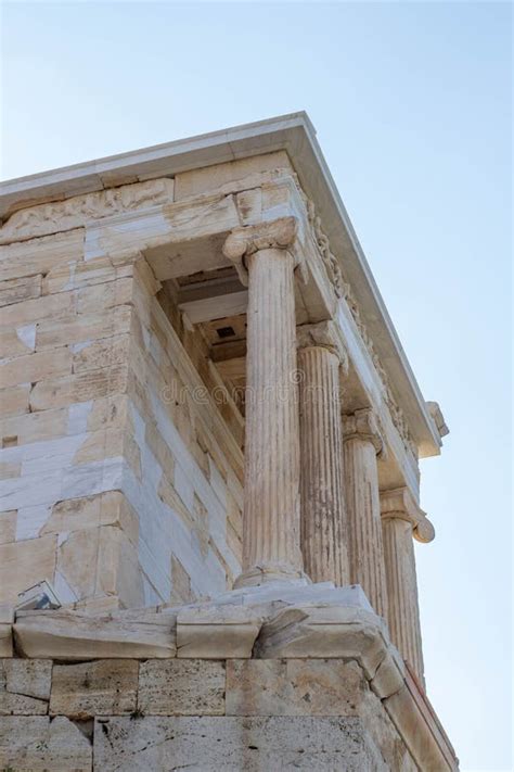 Close Up Vertical View Of Parthenon Temple At The Acropolis Stock Image