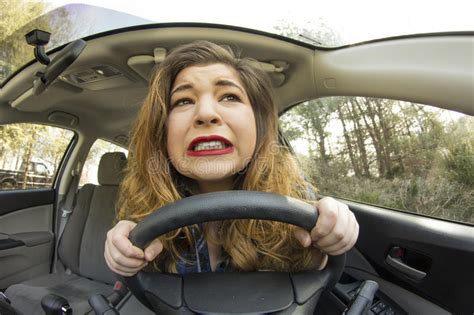 Car Crash Facial Expression Stock Image Image Of Road Automobile