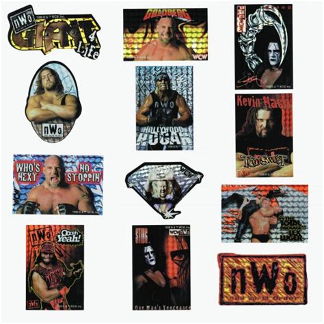 Wcw Nwo Collectible Wrestling Stickers Set Of 12