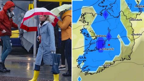 Irish Weather Forecast Met Eireann Warns Of Thundery Downpours And