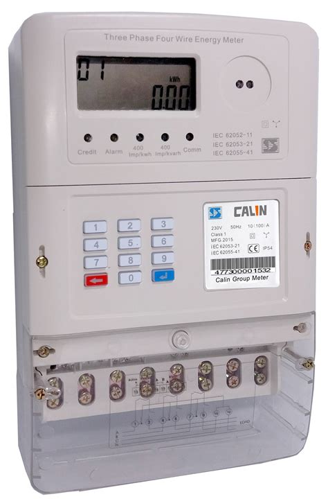 Ultrasonic Welded 3 Phase Electric Meter 3 Element 4 Quadrant Sts