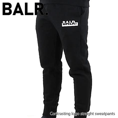 Balr ボーラー Contrasting Logo Straight Sweatpants スウェット パンツ 8719777101194